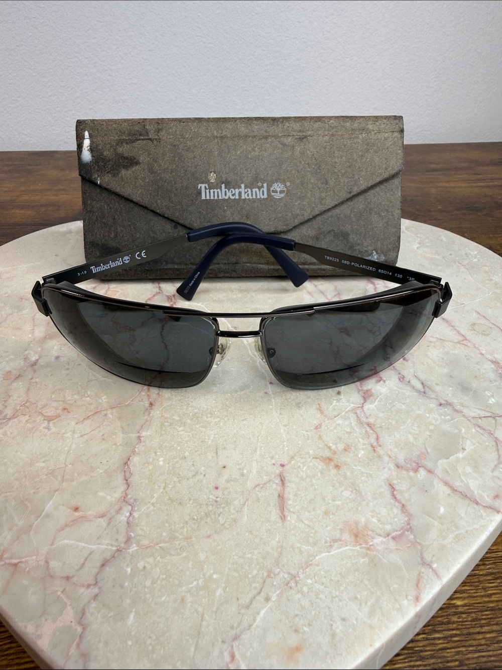 Timberland Men's Black Metal Frame Sunglasses with Polarized RX Lenses